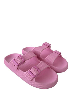 Unisex Çift Tokalı Medikal Hafif Eva Terlik PEMBE