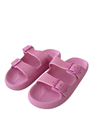 Unisex Çift Tokalı Medikal Hafif Eva Terlik PEMBE