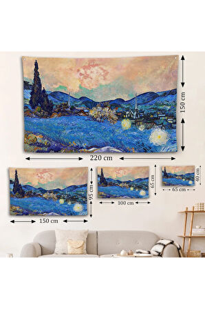 Vincent Van Gogh - Yeniden Düzenlenen Manzara Duvar Örtüsü-7175