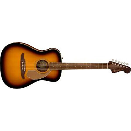 Fender Malibu Player Ceviz Klavye GPG Sunburst Elektro Akustik Gitar