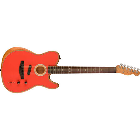 Fender Limited Edition Acoustasonic Player Telecaster Gülağacı Klavye Fiesta Red Elektro Akustik Gitar