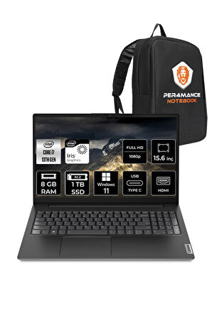Lenovo V15 G4 i7 1355U 8GB 1TB SSD 15.6 FHD W11HOME Taşınabilir Bilgisayar & PER4 ÇANTA
