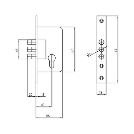 İto Kilit 261/fk 3 Dilli, 2 Turlu Fiam Emniyet Kilitleri