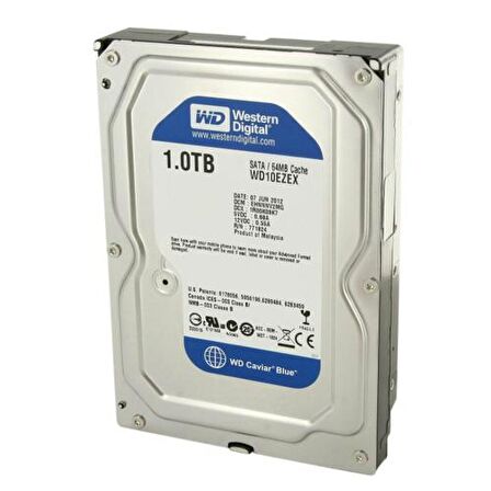 WD Blue WD10EZEX 3.5 inç 1 TB 7200 RPM Sata 3.0 Harddisk 