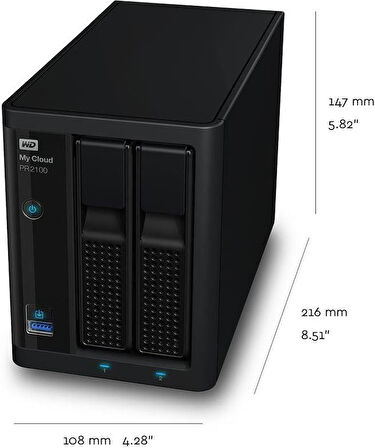 Western Digital My Cloud Pro PR2100 4 TB WDBBCL0040JBK NAS Depolama Ünitesi