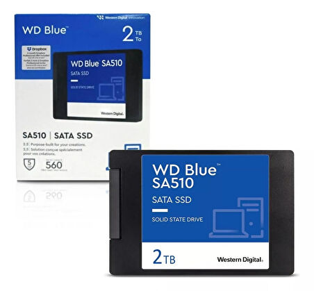 WD BLUE SA510 2 TB 2.5" SATA3 SSD0 560MB/s-520MB/s WDS200T3B0A