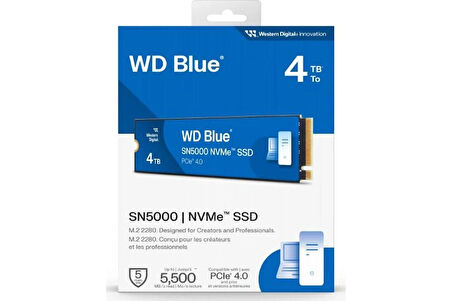 WD Blue SN5000 4TB WDS400T4B0E 5500/5000MB/s PCIe Gen4 x4 M.2 2280 NVMe SSD