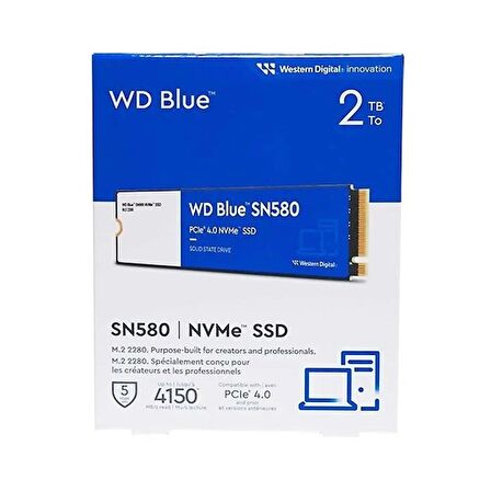 WD 2TB SN580 WDS200T3B0E 4150- 4150MB/s M2 NVME GEN4 DİSK