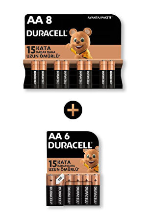 Duracell Basic Kalın Kalem Pil 14'lü AA