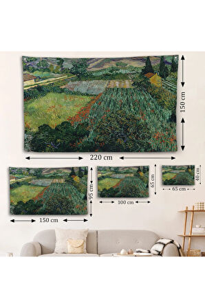 Vincent van Gogh - Gelincikli Tarla Duvar Örtüsü - Field with Poppies-7181