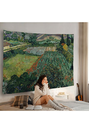 Vincent van Gogh - Gelincikli Tarla Duvar Örtüsü - Field with Poppies-7181