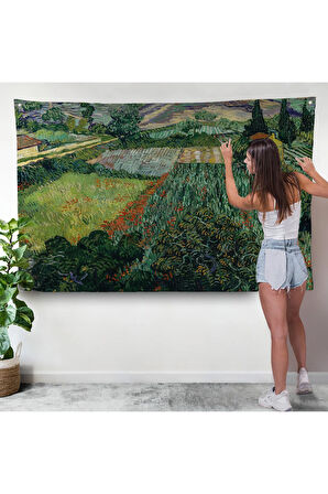 Vincent van Gogh - Gelincikli Tarla Duvar Örtüsü - Field with Poppies-7181