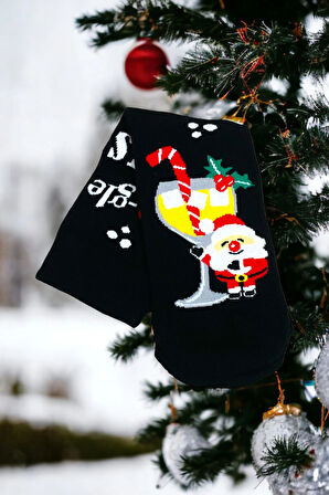 Kadın & Erkek Unisex Yeni Yıl Yılbaşı Soket Çorap