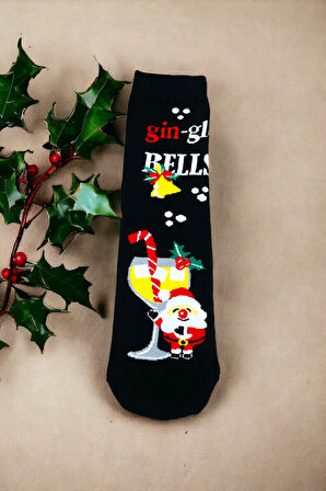 Kadın & Erkek Unisex Yeni Yıl Yılbaşı Soket Çorap