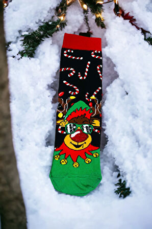 Kadın & Erkek Unisex Yeni Yıl Yılbaşı Soket Çorap