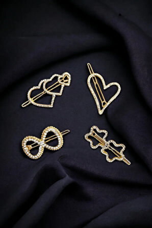 Yeni Trend 4 Adet Zirkon Taşlı Toka