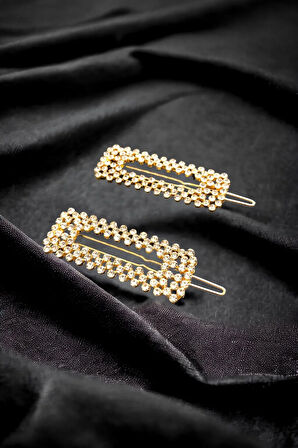 Yeni Trend 2 Adet Zirkon Taşlı Toka