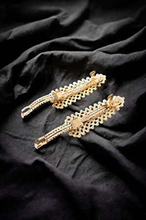 Yeni Trend 2 Adet Zirkon Taşlı Toka