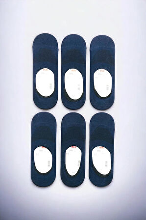 Erkek 6 Çift Kaymaz Silikonlu Görünmez Babet Çorap Seti