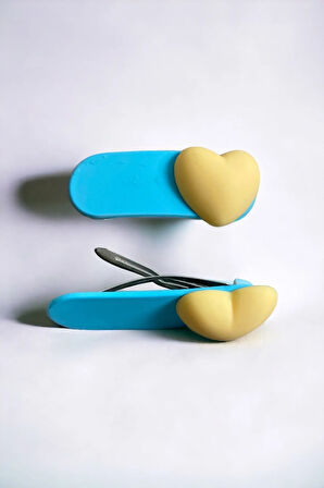 Çocuk 2 Adet Kalp Figürlü Çıtçıt Toka