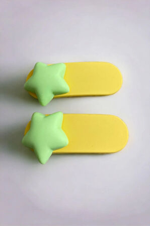 Çocuk 2 Adet Yıldız Figürlü Çıtçıt Toka