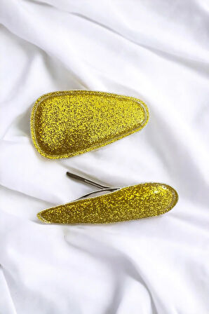 Çocuk 2 Adet Damla Model Simli Çıtçıt Toka