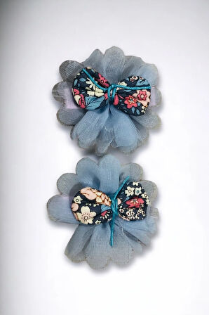 Çocuk 2 Adet Çiçek Model Pens Toka