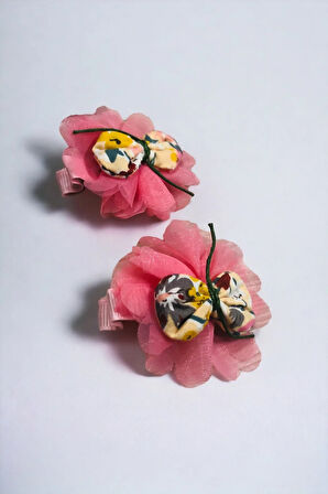 Çocuk 2 Adet Çiçek Model Pens Toka