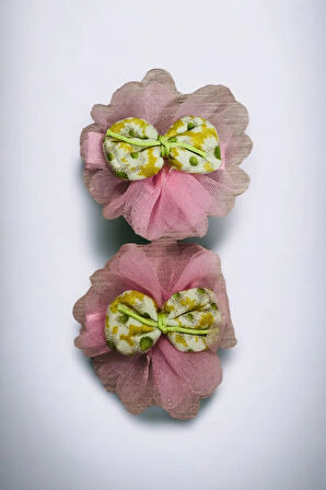 Çocuk 2 Adet Çiçek Model Pens Toka