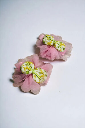 Çocuk 2 Adet Çiçek Model Pens Toka