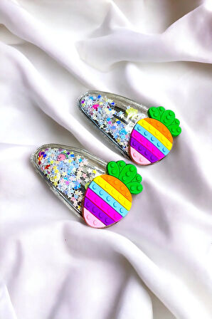 2 Li Pullu Figürlü Çıt Çıt Çocuk Toka Seti