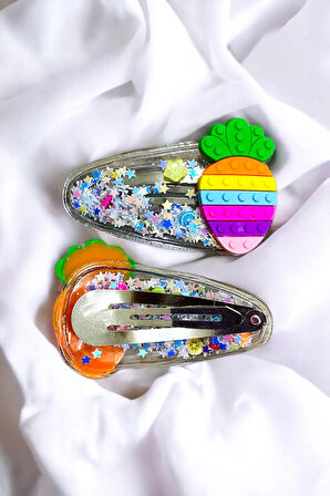 2 Li Pullu Figürlü Çıt Çıt Çocuk Toka Seti