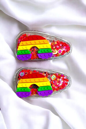 2 Li Pullu Figürlü Çıt Çıt Çocuk Toka Seti