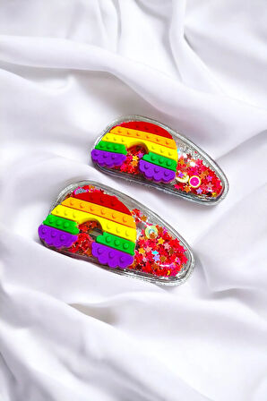 2 Li Pullu Figürlü Çıt Çıt Çocuk Toka Seti