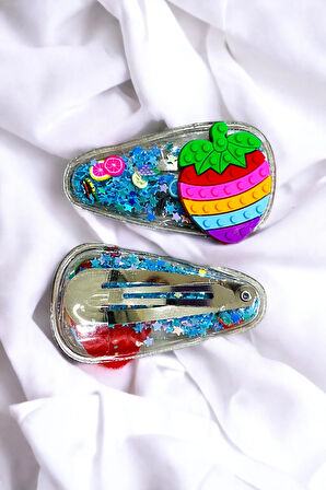 2 Li Pullu Figürlü Çıt Çıt Çocuk Toka Seti