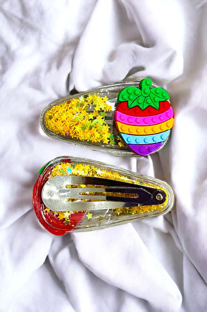 2 Li Pullu Figürlü Çıt Çıt Çocuk Toka Seti