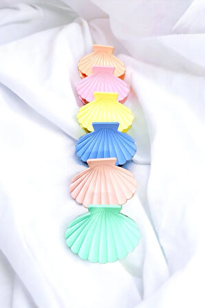 Deniz Kabuğu Model 6 Adet Büyük Boy 7 Cm Mandal Toka