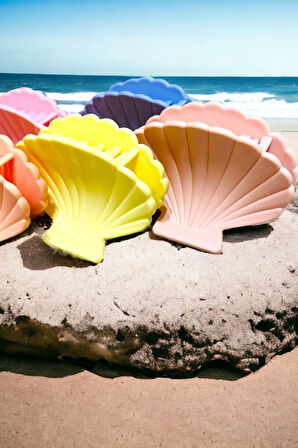 Deniz Kabuğu Model 6 Adet Büyük Boy 7 Cm Mandal Toka