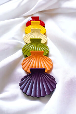 Deniz Kabuğu Model 6 Adet Büyük Boy 7 Cm Mandal Toka