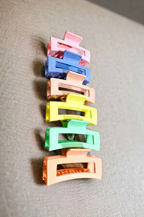 Dikdörtgen Model 6 Adet 9 Cm Büyük Boy Mandal Toka