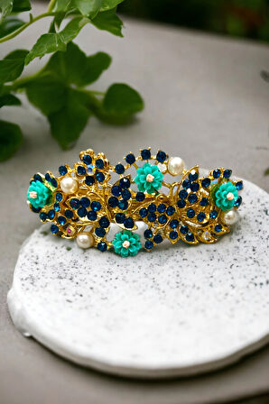 Kadın Mekanizmalı Kristal Taşlı Toka