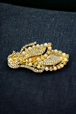 Kadın Mekanizmalı Kristal Taşlı Toka