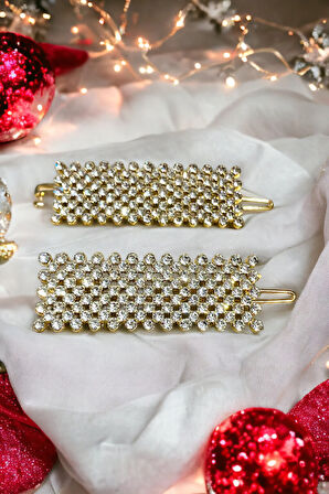 Yeni Trend 2 Adet Zirkon Taşlı Toka