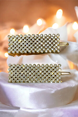 Yeni Trend 2 Adet Zirkon Taşlı Toka