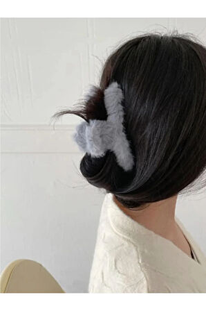 Kadın Peluş Model Büyük Boy Mandal Toka