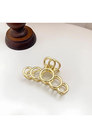 Kadın Halka Model Yüksek Kalite Kararmaz 7 Cm Metal Toka