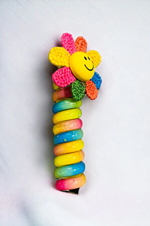 Kız Çocuk Çicek Papatya Modelli At Kuyruğu Tokası