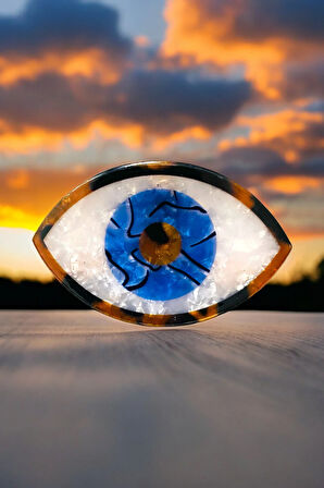 Kadın Nazar Boncuğu Model 8 Cm Kemik Göz Mandal Toka