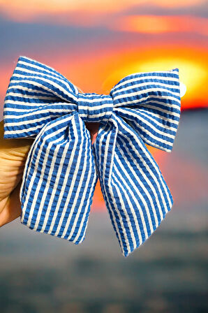 Kadın Çizgili Fiyonk Otomatik Toka