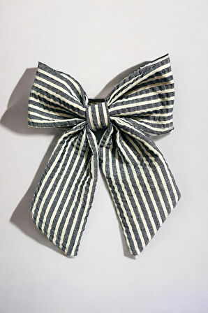 Kadın Çizgili Fiyonk Otomatik Toka